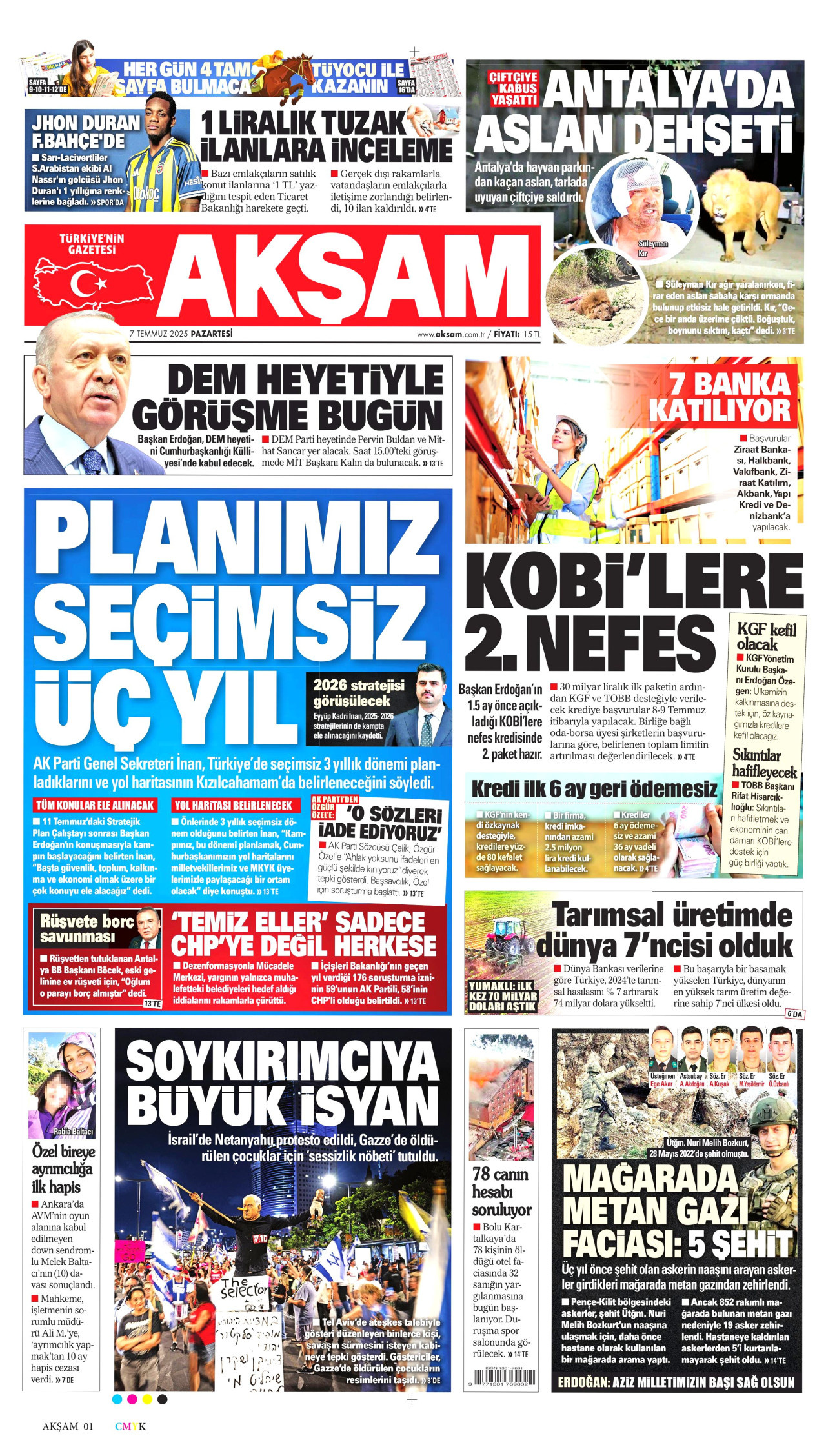 AKŞAM Gazete Manşeti