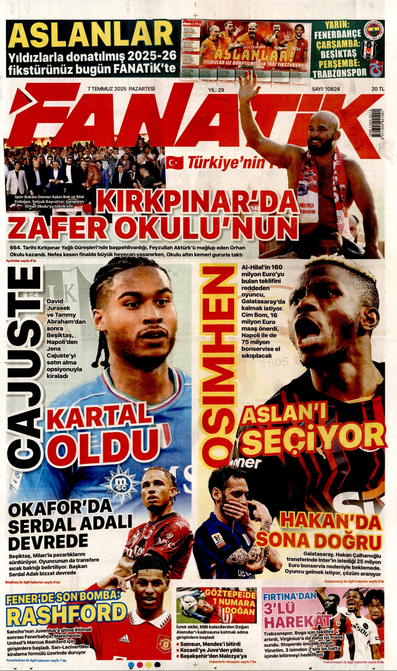 FANATİK Gazete Manşeti