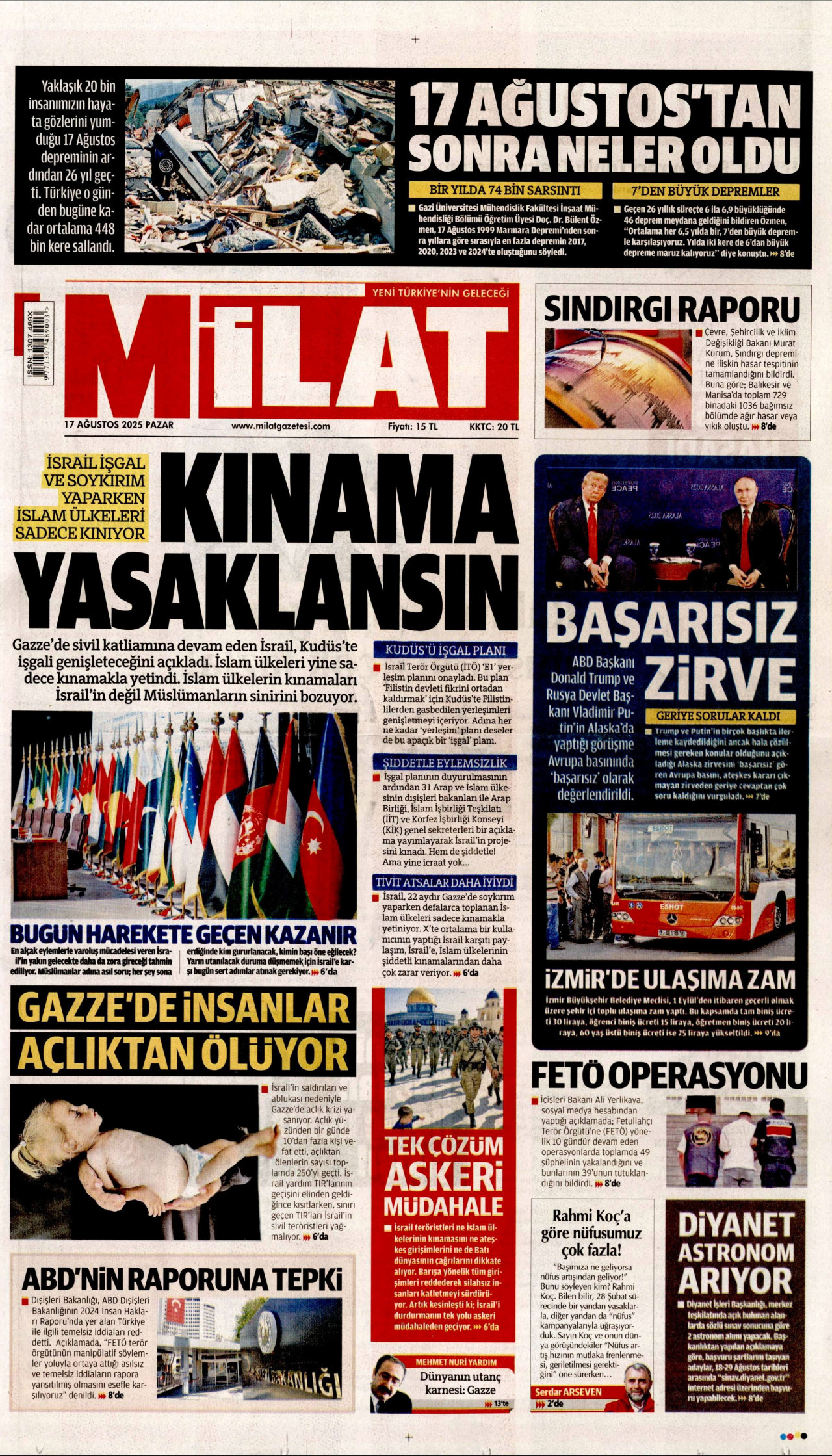 MİLAT Gazete Manşeti