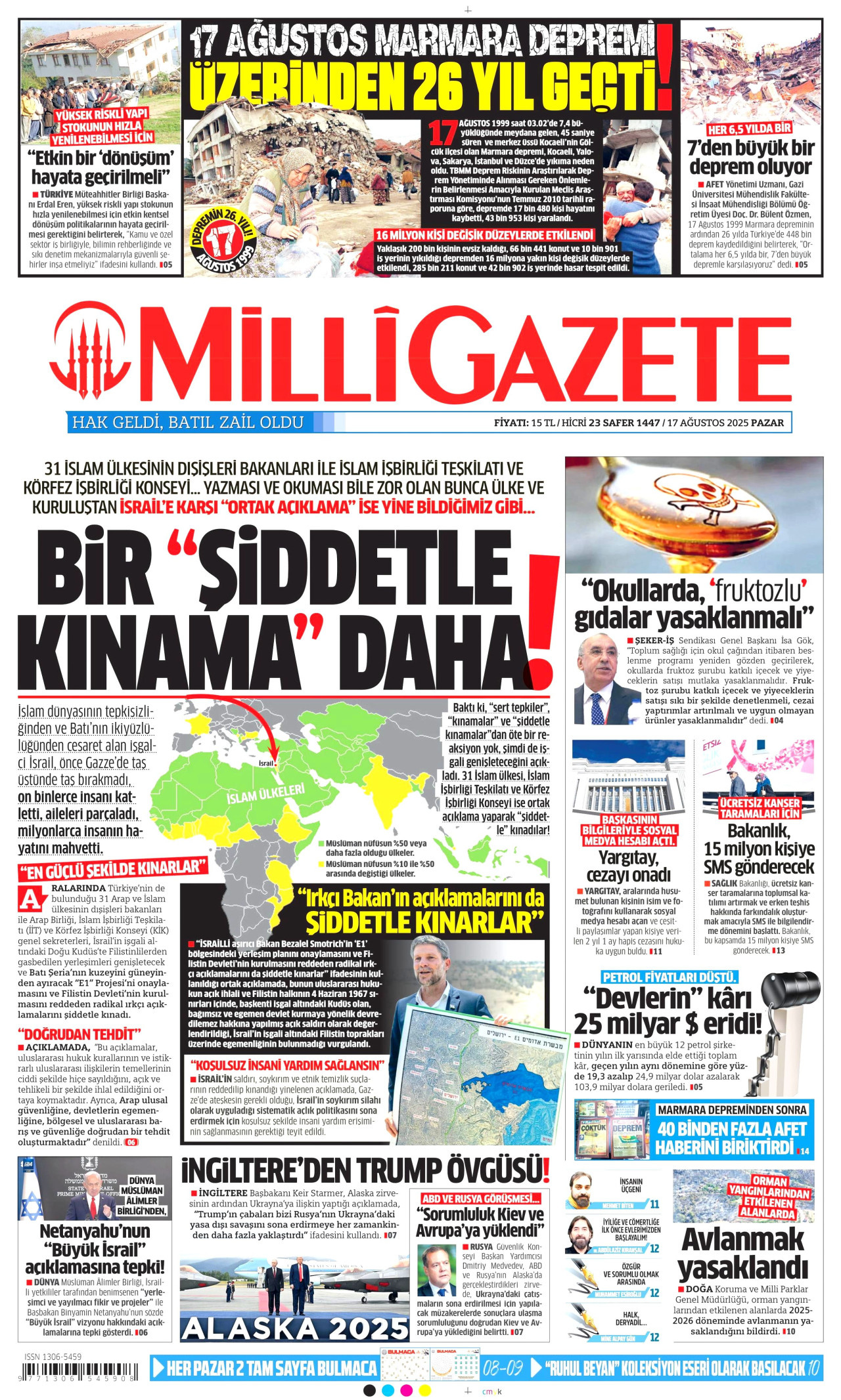 MİLLİ GAZETE Gazete Manşeti