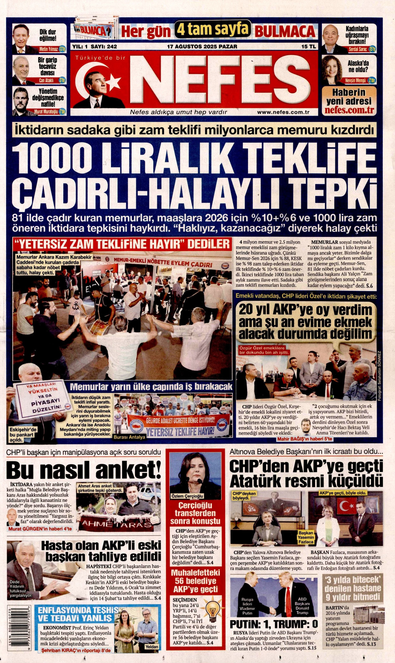 NEFES Gazete Manşeti