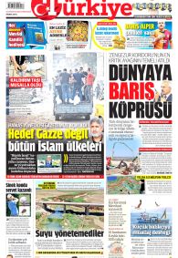 TÜRKİYE GAZETESİ Gazete Manşeti