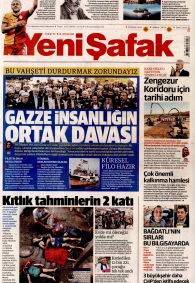 YENİ ŞAFAK Gazete Manşeti