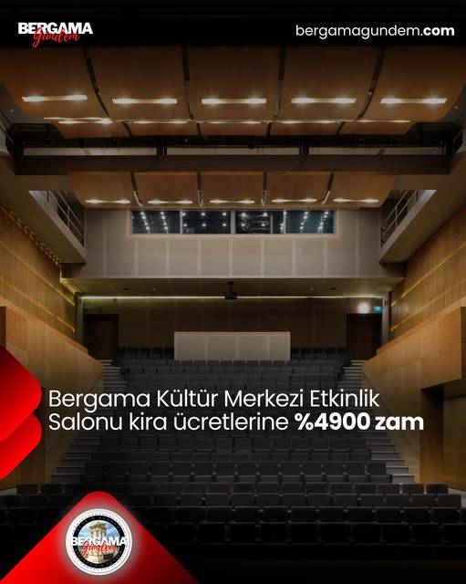 Bergama Kültür Merkezi kira bedelini 50 kat artırdı