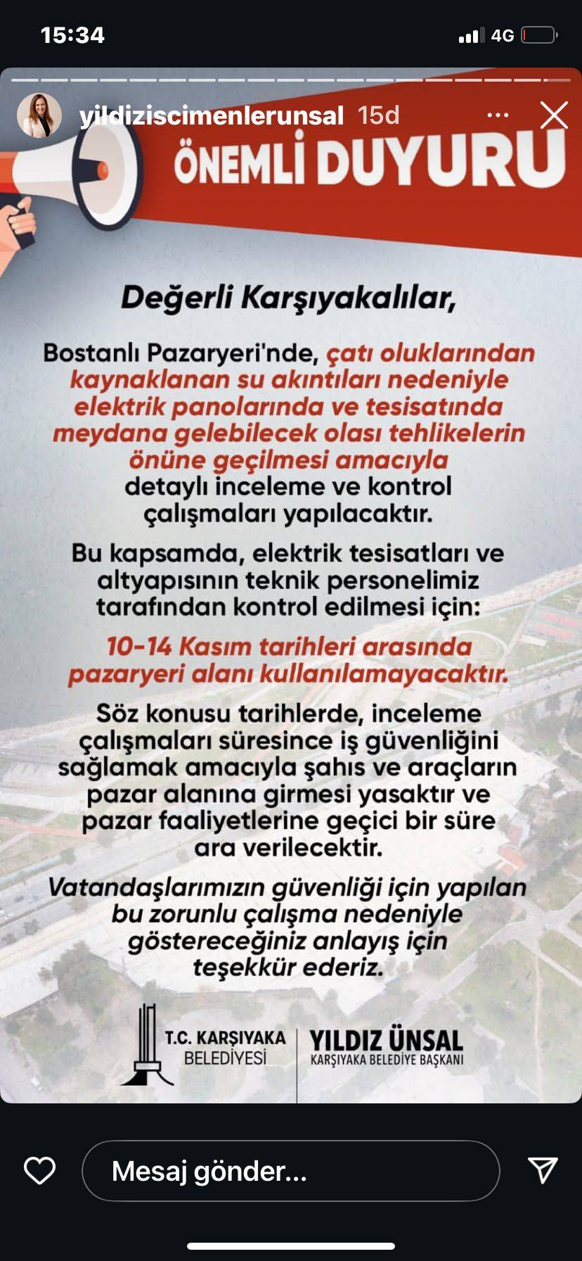 Bostanlı Pazarı tartışması büyüyor