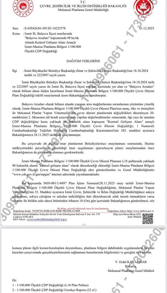 Balçova Arsa Sorununda Yeni Dönemeç