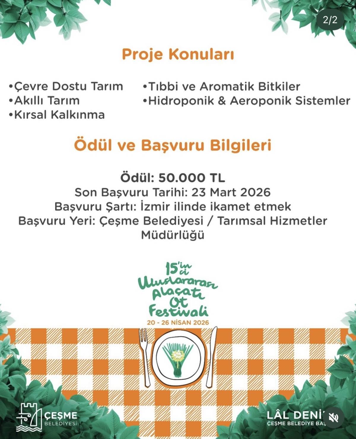 Alaçatı Ot Festivali’nde Tarım Rüzgarı